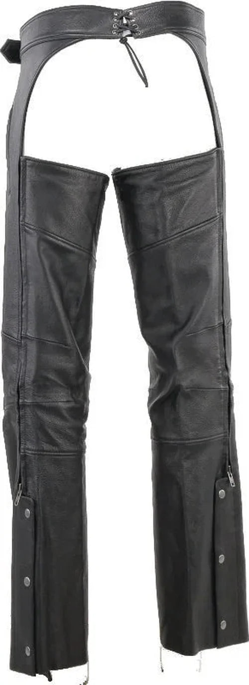 Kuryakyn Leather By River Road Longhaul Leather Chaps Black - Large - Installation View