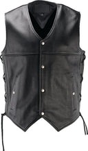 Load image into Gallery viewer, Kuryakyn Leather By River Road Old Skool Leather Vest Black - 2XL
