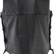 Load image into Gallery viewer, Kuryakyn Leather By River Road Old Skool Leather Vest Black - Large - Back View