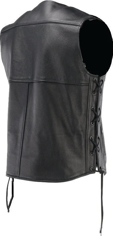Kuryakyn Leather By River Road Old Skool Leather Vest Black - Large - Installation View