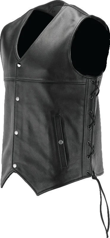 Kuryakyn Leather By River Road Old Skool Leather Vest Black - Large - Additional View 5