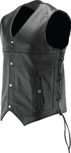 Load image into Gallery viewer, Kuryakyn Leather By River Road Old Skool Leather Vest Black - Large - Additional View 5