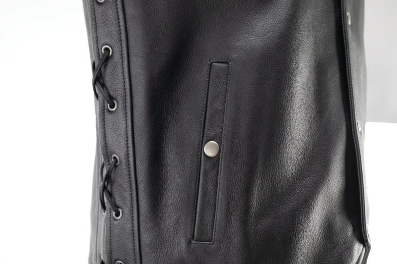 Kuryakyn Leather By River Road Old Skool Leather Vest Black - Large - Additional View 6
