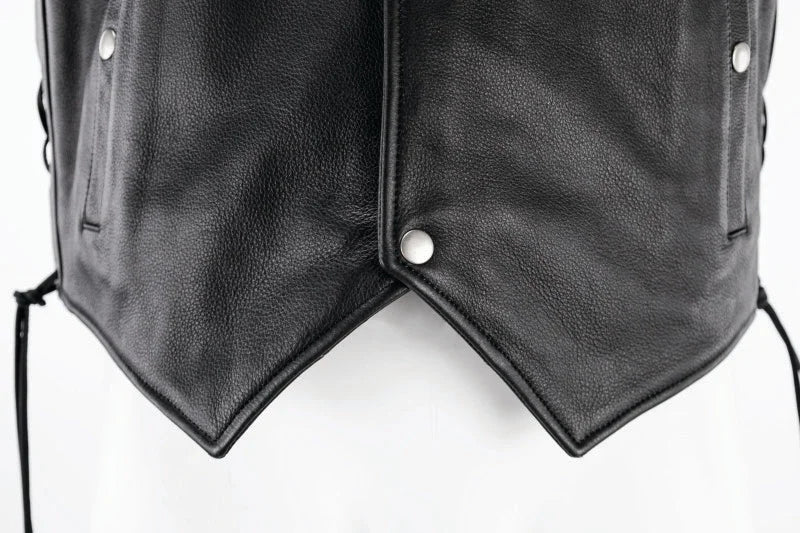 Kuryakyn Leather By River Road Old Skool Leather Vest Black - Large - Additional View 7