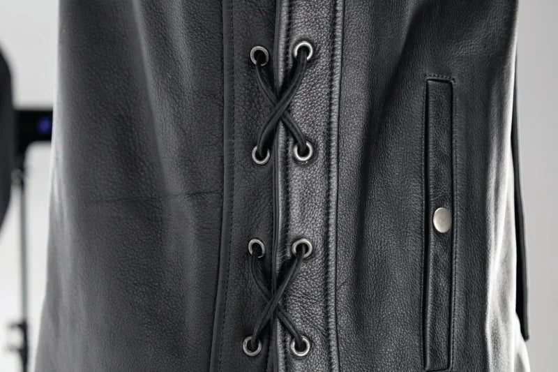 Kuryakyn Leather By River Road Old Skool Leather Vest Black - Large - Additional View 8
