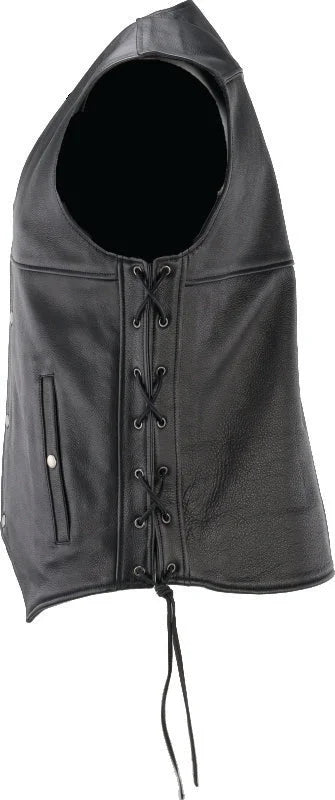 Kuryakyn Leather By River Road Old Skool Leather Vest Black - Large - Additional View 9