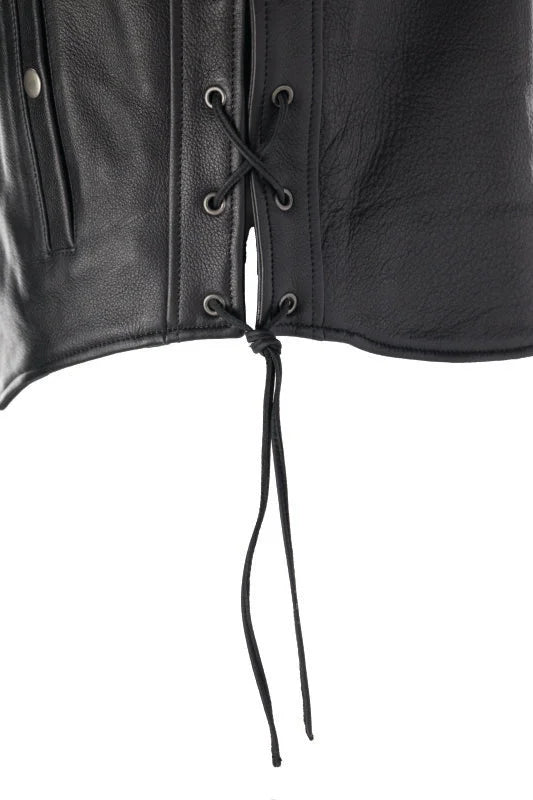 Kuryakyn Leather By River Road Old Skool Leather Vest Black - Large - Additional View 10
