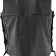 Load image into Gallery viewer, Kuryakyn Leather By River Road Old Skool Leather Vest Black - Large - Back View