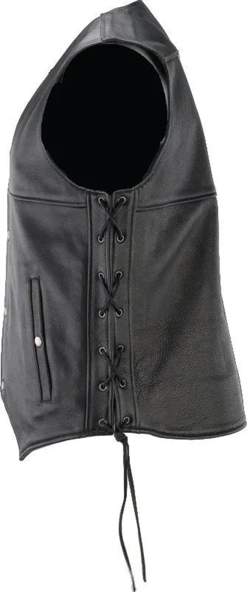 Kuryakyn Leather By River Road Old Skool Leather Vest Black - Large - Additional View 9