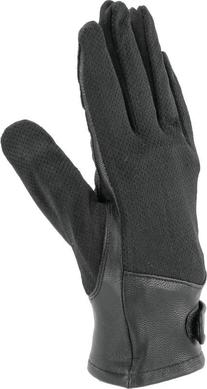 Kuryakyn Leather By River Road Pecos Leather Mesh Gloves Black - Small - Side View