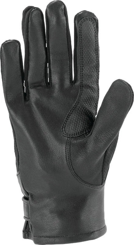 Kuryakyn Leather By River Road Pecos Leather Mesh Gloves Black - Small - Back View