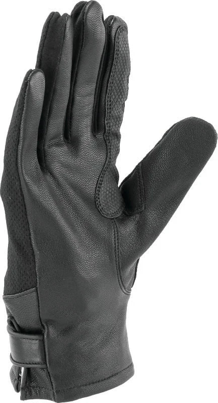 Kuryakyn Leather By River Road Pecos Leather Mesh Gloves Black - Small - Installation View