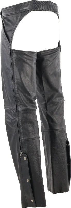 Kuryakyn Leather By River Road Plains Leather Chaps Black - Large - Back View