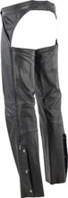 Load image into Gallery viewer, Kuryakyn Leather By River Road Plains Leather Chaps Black - Large - Back View