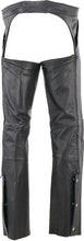 Load image into Gallery viewer, Kuryakyn Leather By River Road Plains Leather Chaps Black - Large - Additional View 11