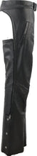 Load image into Gallery viewer, Kuryakyn Leather By River Road Plains Leather Chaps Black Womens - Small - Side View