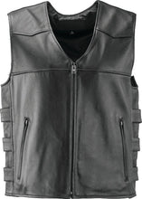 Load image into Gallery viewer, Kuryakyn Leather By River Road Plains Leather Vest Black - Large
