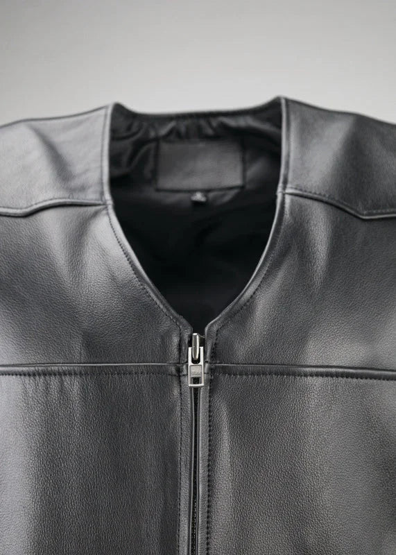 Kuryakyn Leather By River Road Plains Leather Vest Black - Small - Side View