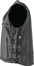 Load image into Gallery viewer, Kuryakyn Leather By River Road Plains Leather Vest Black - Small - Additional View 9