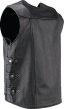 Load image into Gallery viewer, Kuryakyn Leather By River Road Plains Leather Vest Black - Small - Additional View 11