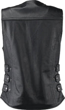 Load image into Gallery viewer, Kuryakyn Leather By River Road Plains Leather Vest Black Womens - Small - Side View