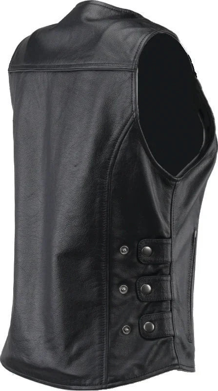 Kuryakyn Leather By River Road Plains Leather Vest Black Womens - Small - Additional View 7