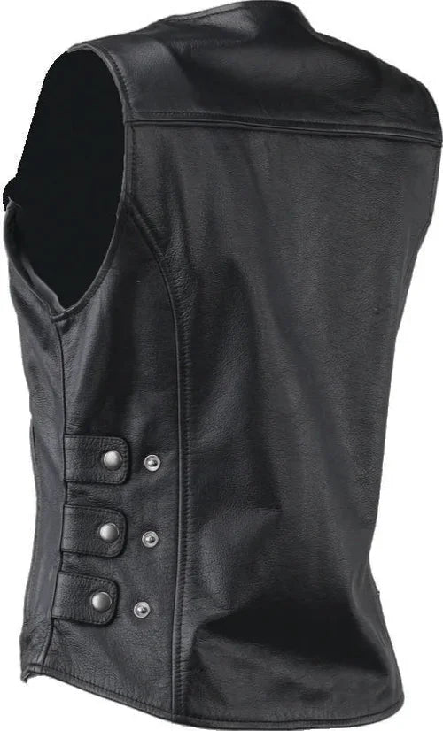 Kuryakyn Leather By River Road Plains Leather Vest Black Womens - Small - Additional View 8