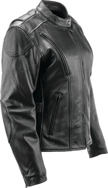 Kuryakyn Leather By River Road Race Leather Jacket Black Womens - Small - Side View