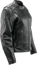 Load image into Gallery viewer, Kuryakyn Leather By River Road Race Leather Jacket Black Womens - Small - Side View