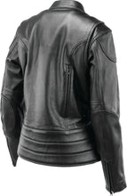 Load image into Gallery viewer, Kuryakyn Leather By River Road Race Leather Jacket Black Womens - Small - Installation View