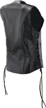 Load image into Gallery viewer, Kuryakyn Leather By River Road Sapphire Leather Vest Black Womens - Small - Installation View