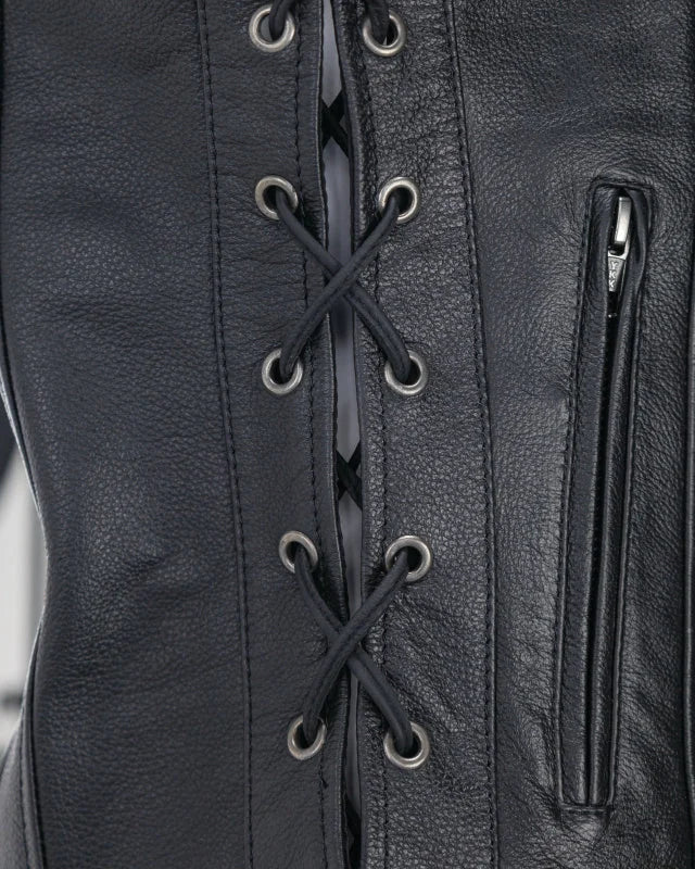 Kuryakyn Leather By River Road Sapphire Leather Vest Black Womens - Small - Additional View 5