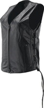 Load image into Gallery viewer, Kuryakyn Leather By River Road Sapphire Leather Vest Black Womens - Small - Additional View 7