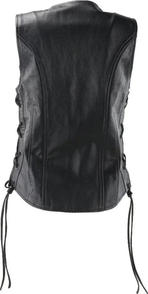 Kuryakyn Leather By River Road Sapphire Leather Vest Black Womens - Small - Additional View 8