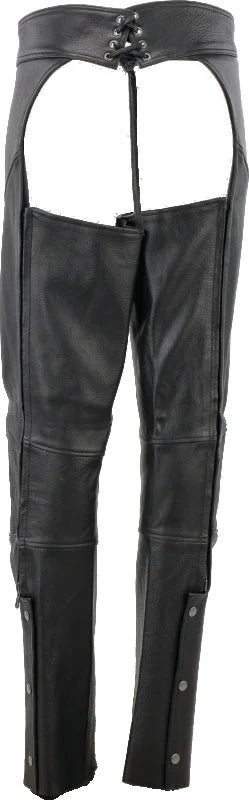 Kuryakyn Leather By River Road Sierra Leather Chaps Black Womens - Small - Side View