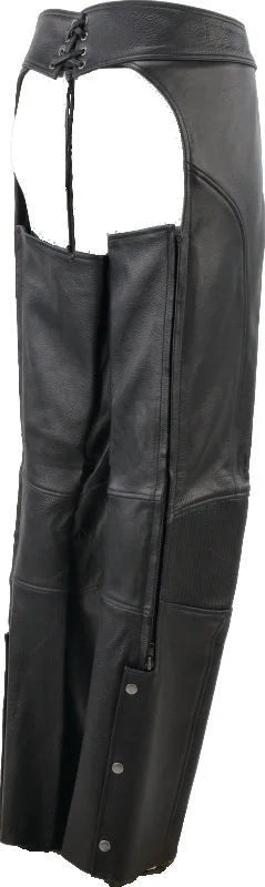 Kuryakyn Leather By River Road Sierra Leather Chaps Black Womens - Small - Installation View