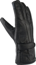 Load image into Gallery viewer, Kuryakyn Leather By River Road Taos Cold Weather Gloves Black - Small - Side View