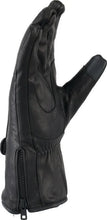 Load image into Gallery viewer, Kuryakyn Leather By River Road Taos Cold Weather Gloves Black - Small - Back View