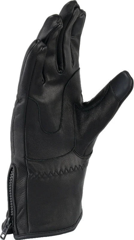 Kuryakyn Leather By River Road Taos Cold Weather Gloves Black Womens - Small - Side View