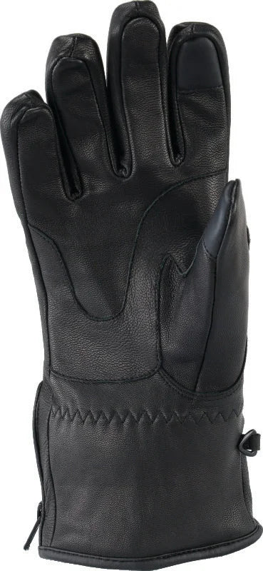Kuryakyn Leather By River Road Taos Cold Weather Gloves Black Womens - Small - Back View