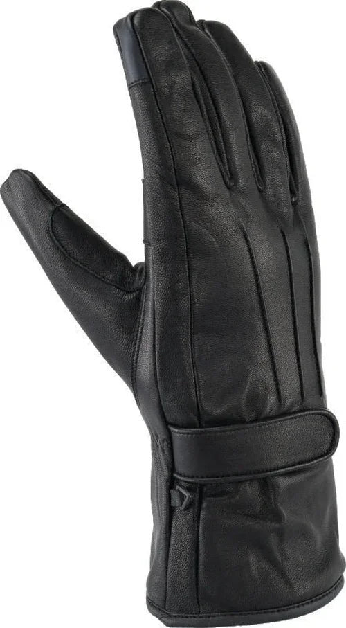 Kuryakyn Leather By River Road Taos Cold Weather Gloves Black - Small - Side View