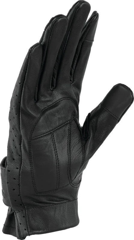 Kuryakyn Leather By River Road Tucson Leather Perforated Gloves Black - Small - Back View