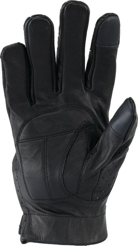 Kuryakyn Leather By River Road Tucson Leather Perforated Gloves Black - Small - Installation View