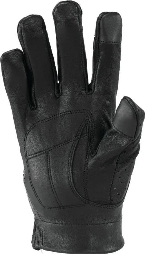 Kuryakyn Leather By River Road Tucson Leather Perforated Gloves Black Womens - Small - Side View