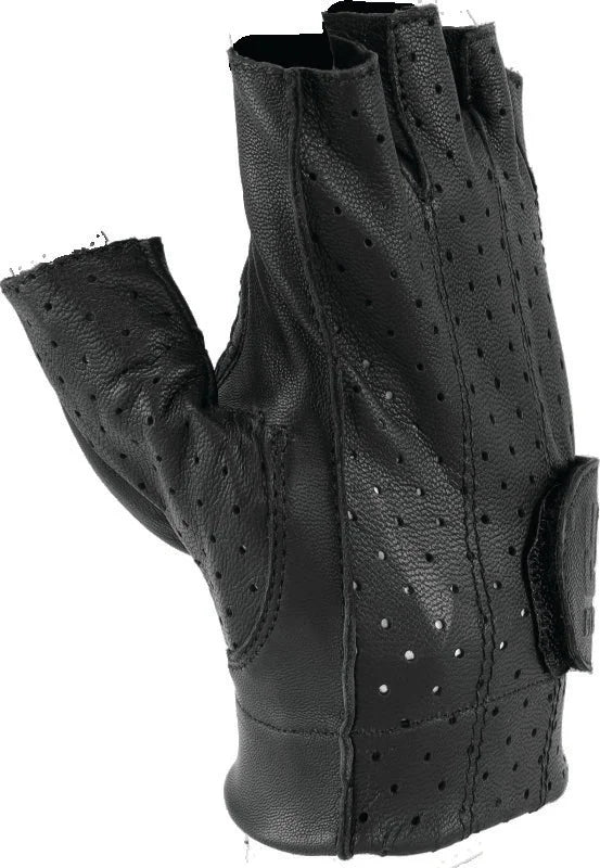Kuryakyn Leather By River Road Tucson Shorty Gloves Black - Small - Side View