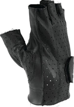 Load image into Gallery viewer, Kuryakyn Leather By River Road Tucson Shorty Gloves Black - Small - Side View