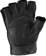 Load image into Gallery viewer, Kuryakyn Leather By River Road Tucson Shorty Gloves Black - Small - Back View