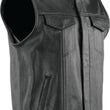 Load image into Gallery viewer, Kuryakyn Leather By River Road Vandal Club Vest Black - Small - Side View