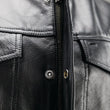 Load image into Gallery viewer, Kuryakyn Leather By River Road Vandal Club Vest Black - Small - Back View