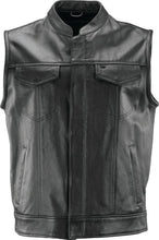 Load image into Gallery viewer, Kuryakyn Leather By River Road Vandal Club Vest Black - XL